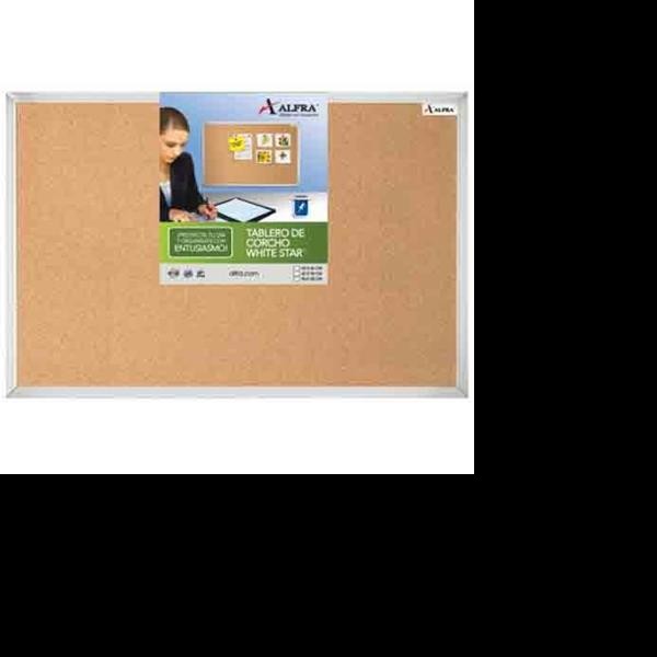 TABLERO CORCHO WHITE STAR ALFRA 40X60 4800 C.4